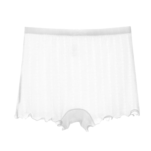 NAISIBABY Girls Safety Legging Panties, Breathable Seamless Stretchy Soft Comfy Underwear White 8-10T