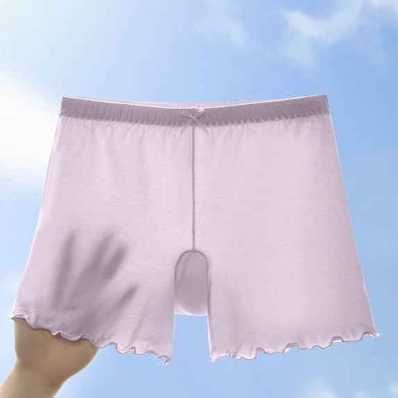 NAISIBABY Girls Safety Legging Panties, Breathable Seamless Stretchy Solid Color Comfy Underwear Purple 7-8T
