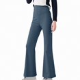 thumbnail image 1 of NAISIBABY Girls Shapewear Leggings – Soft Seamless Fall High-Waisted Flare-Leg Pants Navy Size 4T, 1 of 9