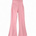 thumbnail image 1 of NAISIBABY Girls Shapewear Leggings – Soft Seamless Fall High-Waisted Flare-Leg Pants Pink Size 3T, 1 of 9