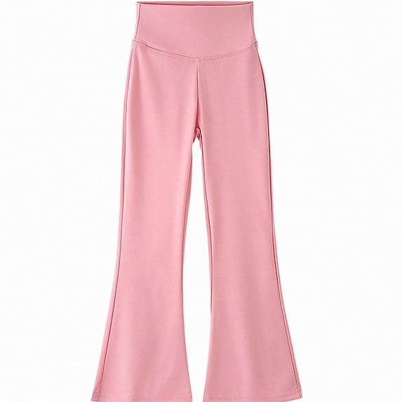 NAISIBABY Girls Shapewear Leggings – Soft Seamless Fall High-Waisted Flare-Leg Pants Pink Size 3T