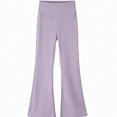 thumbnail image 1 of NAISIBABY Girls Shapewear Leggings – Soft Seamless Fall High-Waisted Flare-Leg Pants Purple Size 4T, 1 of 9
