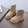 thumbnail image 1 of NAISIBABY Girls Socks Boots, Mid Calf Thicken Sole Round Toe Winter Pull-On Fashion Boots Khaki 9(Toddler), 1 of 5