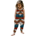 thumbnail image 1 of NAISIBABY Girls Suspenders Jumpsuit, Sleeveless Fashion Printed Summer Romper Multicolor 4T, 1 of 5