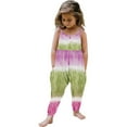 thumbnail image 1 of NAISIBABY Girls Suspenders Jumpsuit, Sleeveless Fashion Printed Summer Romper Pink 1T, 1 of 5