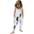 thumbnail image 1 of NAISIBABY Girls Suspenders Jumpsuit, Sleeveless Fashion Printed Summer Romper White 4T, 1 of 5