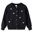 thumbnail image 1 of NAISIBABY Girls Sweater Cardigan, Floral Autumn Winter Casual Long Sleeve Open Front Outwear Coat Black Size 11, 1 of 6