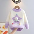 thumbnail image 1 of NAISIBABY Girls Sweater, Long Sleeve Super Soft Crew Neck Fall Winter Cute Comfortable Sweater Purple 5T, 1 of 3