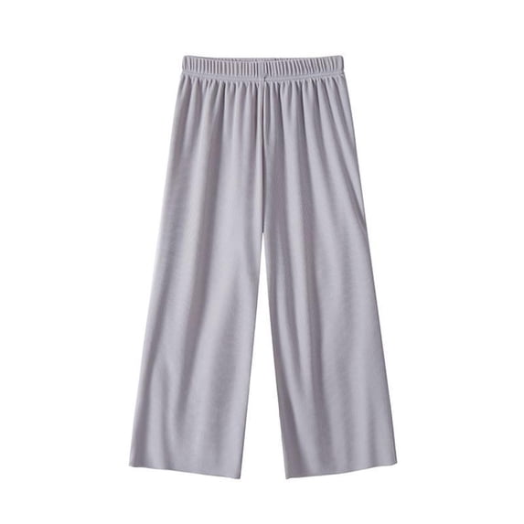 NAISIBABY Girls Sweatpants, Comfy Solid Color Elastic Waist Kids Casual Pants Gray 7T