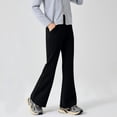 thumbnail image 1 of NAISIBABY Girls Sweatpants with Pockets, Cotton Casual Flare Leg Elastic Waist Comfortable Sport Pants Black 11T, 1 of 5