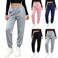 thumbnail image 1 of NAISIBABY Girls Sweatpants with Pockets Size 10， Elastic Waist Cofortable Slim Causal Joggers Gray, 1 of 6