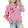 thumbnail image 1 of NAISIBABY Girls Sweatshirt, Crew Neck Letter Prints Long Sleeve Pullover Tops Pink 1-2 T, 1 of 6