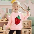 thumbnail image 1 of NAISIBABY Girls Sweatshirt, Graphic Crewneck Long Sleeve Cotton Casual Pullover Tops Pink 6T, 1 of 6