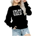 thumbnail image 1 of NAISIBABY Girls Sweatshirt, Letter Prints Long Sleeve Crew Neck Pullover Tops Black 11-12 T, 1 of 6