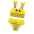 thumbnail image 1 of NAISIBABY Girls Swimsuit 2-Piece, Quick Dry Cute Prints Bikini Swimwear Summer Beach Holiday Bathing Suits Yellow 6T, 1 of 3
