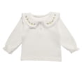thumbnail image 1 of NAISIBABY Girls T Shirt with Ruffle, Long Sleeve Cute Crewneck Fashion Floral Casual Spring Fall Tops White 3T, 1 of 5