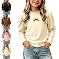 thumbnail image 1 of NAISIBABY Girls T-Shirts Size 6, Mock Neck Long Sleeve Causal Tee Fall Winter Top Beige, 1 of 7