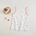 thumbnail image 1 of NAISIBABY Girls Tank Tops, Comfy Soft Cotton Floral Prints Basic Undershirts White 3-4T, 1 of 3