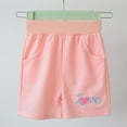 thumbnail image 1 of NAISIBABY Girls Terry Shorts, Letter Prints Loose Casual Elastic Waist Summer Comfy Shorts Pink 2-3T, 1 of 3