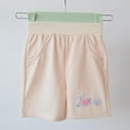 thumbnail image 1 of NAISIBABY Girls Terry Shorts, Loose Casual Elastic Waist Letter Prints Summer Comfy Shorts Khaki 2-3T, 1 of 3