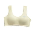 thumbnail image 1 of NAISIBABY Girls Training Bras, Breathable Comfy Seamless Crop Cami Bralettes Khaki 6-14T, 1 of 8