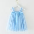thumbnail image 1 of NAISIBABY Girls Tutu Dresses, Layered Mesh Sleeveless Cute Tulle Kids Party Festival Princess Dress Sky Blue 7T, 1 of 3