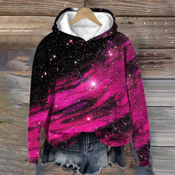 NAISIBABY Girls Valentine's Day Hoodie, Fleece Lined Heart Prints Long Sleeve Fall Winter Fashion Hooded Sweatshirt Multicolor 13T