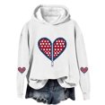 thumbnail image 1 of NAISIBABY Girls Valentine's Day Hoodie, Long Sleeve Fleece Lined Heart Prints Fall Winter Fashion Hooded Sweatshirt White 13T, 1 of 5