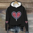 thumbnail image 1 of NAISIBABY Girls Valentine's Day Hoodie, Long Sleeve Heart Prints Fleece Lined Fall Winter Fashion Hooded Sweatshirt Black 7T, 1 of 5