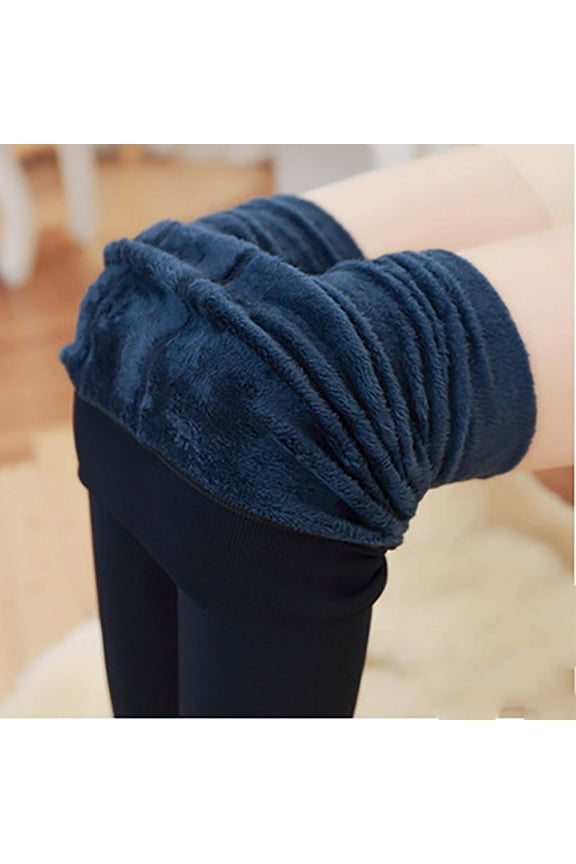 Girls Winter Tights Socks, Velvet Thicken High Waist Strech Casual Ballet Dance Pantihose Navy Free Size(14-17T)