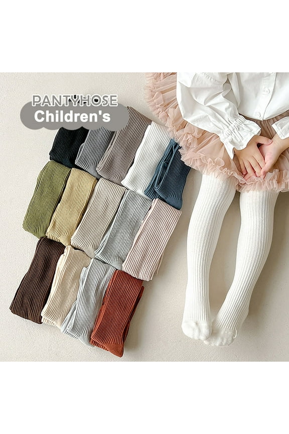 Girls Winter Tights, Thickening Stretch Solid Color School Uniform Dance Leggings Pantyhose Army Green 4-6T