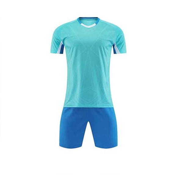 NAISIBABY Kids Boys Athletic Sets, Quick-Dry Performance Short Sleeve & Shorts Basketball Running Activewear 2-Piece Light Blue Size 11