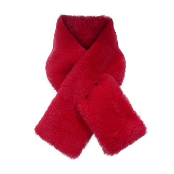 NAISIBABY Kids Boys Girls Scarf, Fuzzy Solid Color Keep Warm Winter Soft Scarf Red Free Size