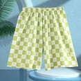 thumbnail image 1 of NAISIBABY Kids Boys Girls Shorts, Cotton Plaid Graphic Elastic Waist Casual Sports Shorts Green 11-12T, 1 of 3