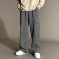 thumbnail image 1 of NAISIBABY Kids Boys Sweatpants (5-15T), High Elastic Waisted Straight Leg with Multi-Pockets Casual Athletic Pants Bronze 12T, 1 of 7