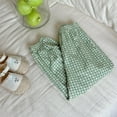 thumbnail image 1 of NAISIBABY Kids Girls Pants, Elastic Waist Summer Lightweight Checked Hearts Causal Loose Cotton Thin Pants Green 10T, 1 of 3