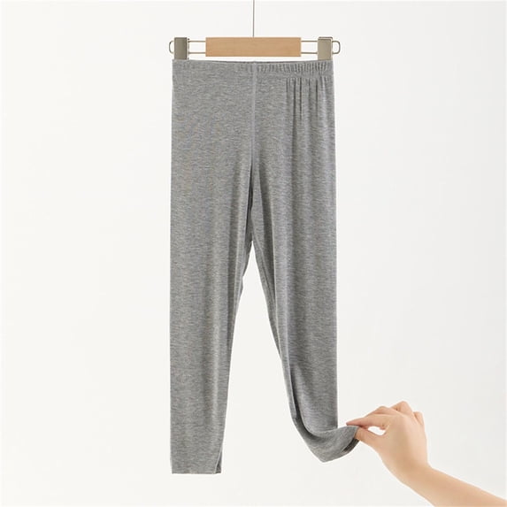 NAISIBABY Kids Girls Pants, Comfy Soft Solid Color Elastic Waist Casual Loose Pants Dark Gray 2T