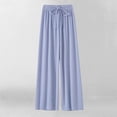 thumbnail image 1 of NAISIBABY Kids Girls Pants, Drawstring Straight Leg Cotton Thin Summer Casual Sports Pants Light Blue 7T, 1 of 4
