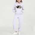 thumbnail image 1 of NAISIBABY Kids Girls Sets 2-Piece, Leopard Graphic Heart Long Sleeve Pullover Hoodie and Sweatpant Fall Causal Activewear Clothes White 7T, 1 of 6