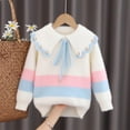 thumbnail image 1 of NAISIBABY Kids Girls Sweater 12T, Long Sleeve Soft Comfy Fashion Collar 2025 Knitted Fashion Pullover Clothes White(5-13T), 1 of 3
