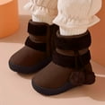 thumbnail image 1 of NAISIBABY Kids Shearling Boots, Warm Non-Slip Thick Sole Faux Fur Lined Boys Girls Winter Snow Shoes Coffee 10(Little Kids), 1 of 4