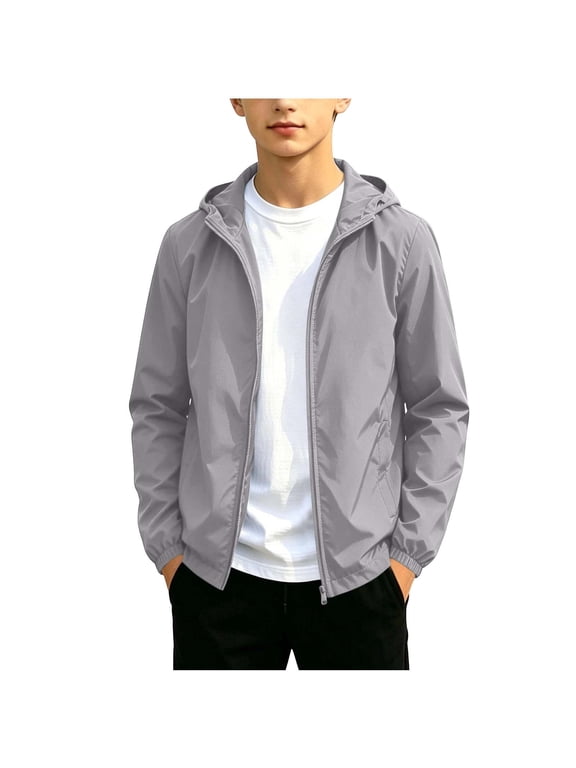 Kids Softshell Jacket, Waterproof Breathable Long-Sleeve Outdoor Sportswear Size 18