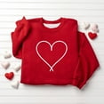 thumbnail image 1 of NAISIBABY Kids Valentine's Day Sweatshirt, Heart Prints Long Sleeve Fleece Lined Casual Fashion Pullover Tops Red 10T, 1 of 5