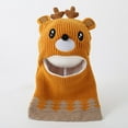 thumbnail image 1 of NAISIBABY Kids Winter Knit Hat, Reindeer Protector Head & Neck Thicken Plush Beanie Cap Yellow Free Size, 1 of 6