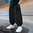 thumbnail image 1 of NAISIBABY Little and Big Boys Pants, with Pockets Elastic Waist Baggy Fit Casual Soft Jogger Pants Black 12T, 1 of 3
