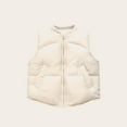 thumbnail image 1 of NAISIBABY Little and Big Girls Puffer Vest, Fashion Zip-Up with Pockets Sleeveless Fall Winter Thermal Coat Beige 11T, 1 of 4