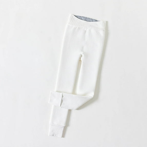 NAISIBABY Little and Big Girls Tights, Dance Dress High Waist Slim Stretch Winter Pantyhose Leggings White 9T