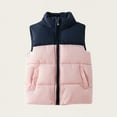 thumbnail image 1 of NAISIBABY Little and Big Girls Vest Jacket, Fall Winter Thermal Zip-Up with Pockets Sleeveless Fashion Outerwear Coat Pink 10-12T, 1 of 4
