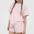 thumbnail image 1 of NAISIBABY Outfit Sets for Girls,Daisy Print Short Sleeve T-Shirt and Shorts Summer 2PC Casual Clothes Pink Size 9, 1 of 6