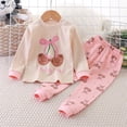 thumbnail image 1 of NAISIBABY Outfit Sets for Girls, Long Sleeve Tops and Pants Causal 2-Piece Home Clothes Pink Size 9-12M, 1 of 4